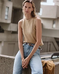 Sleeveless Crew-Neck Top