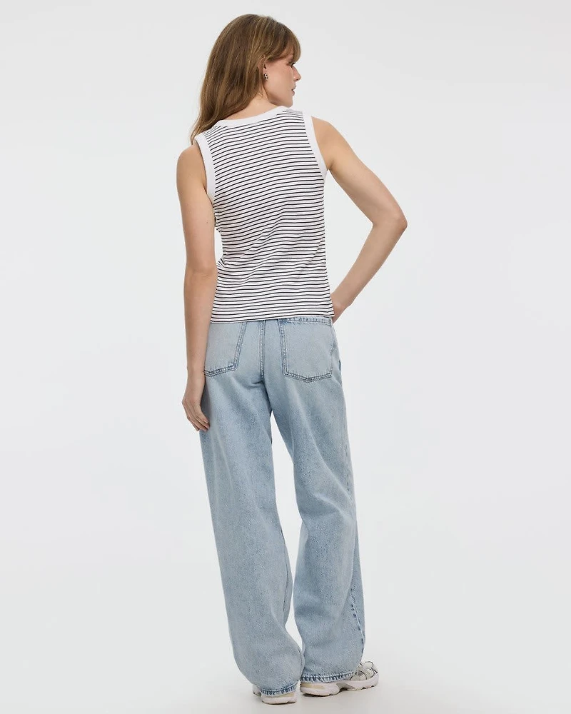 Striped Crew-Neck Tank