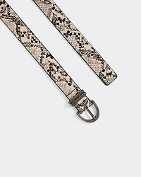 Ceinture en faux cuir à motif peau de serpent