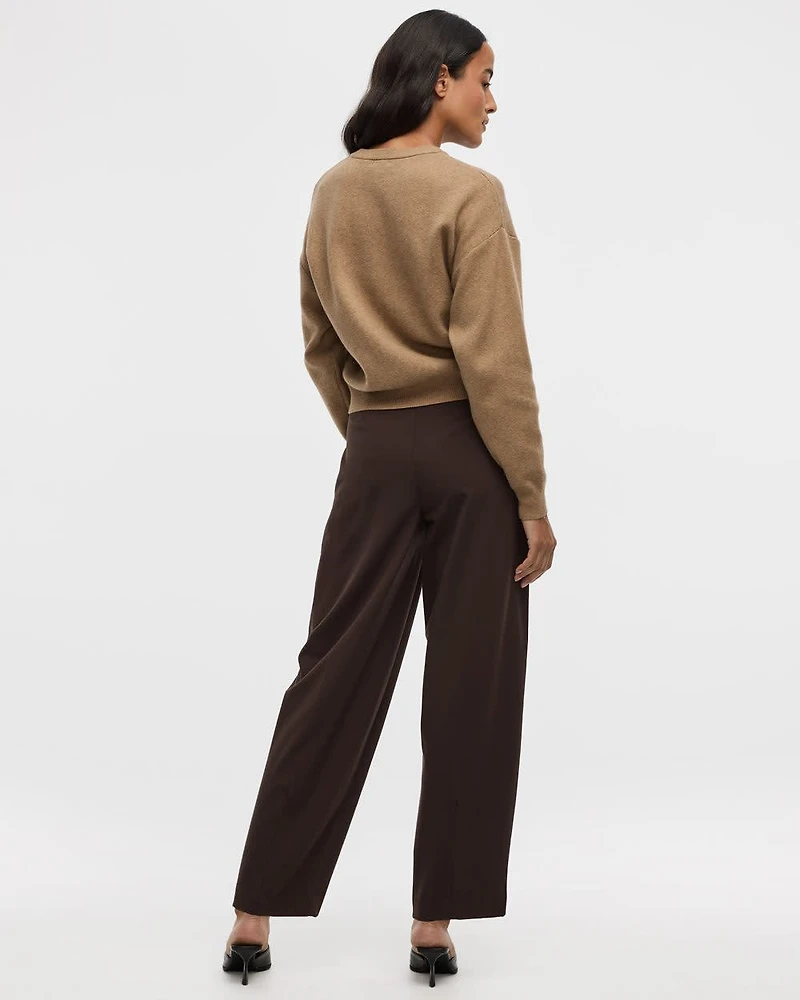 Pantalon taille mi-haute à jambe ballon