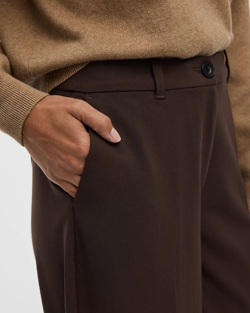 Pantalon taille mi-haute à jambe ballon