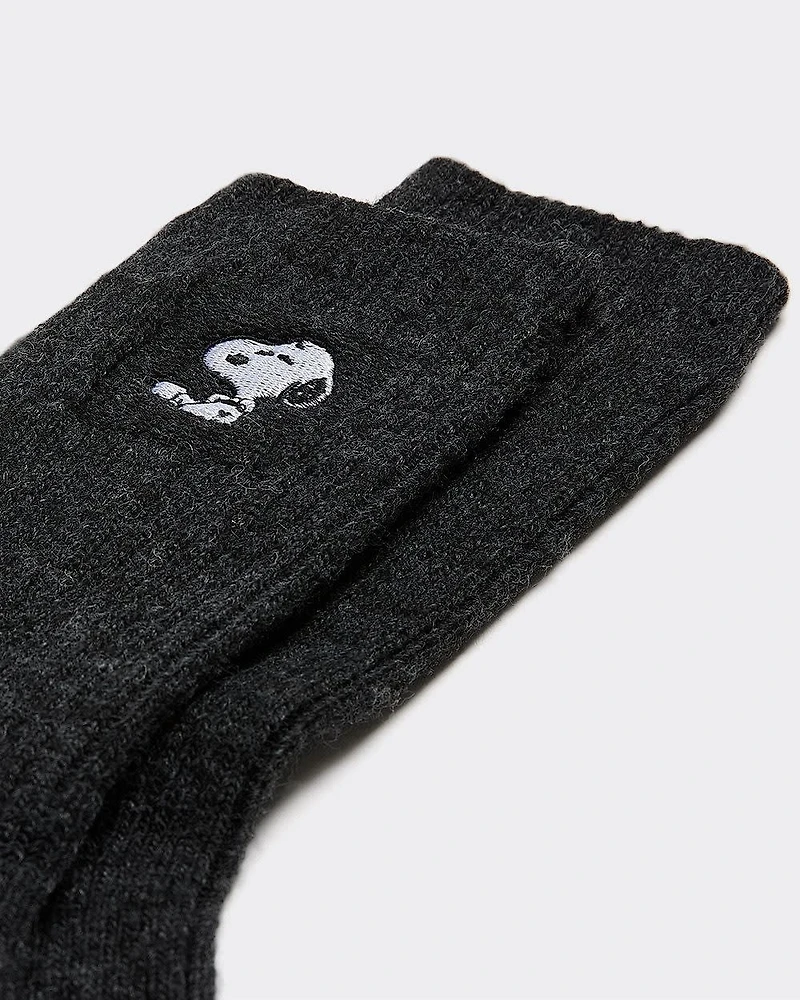 Winter Socks with Snoopy at Hem