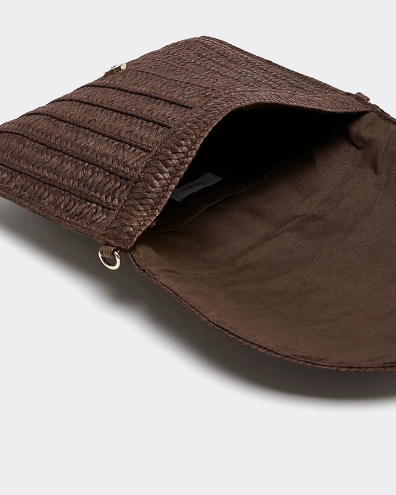 Sac à main enveloppe en paille