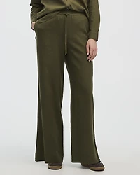 Wide-Leg High-Rise Linen Blend Pant