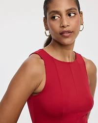 Sleeveless Boat-Neck Peplum Top