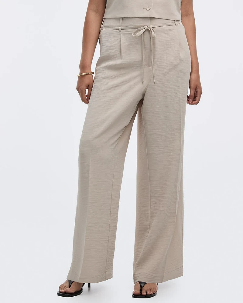 Pantalon à jambe large en tissu Airflow