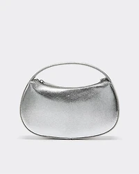 Structured Metallic Oval Bag