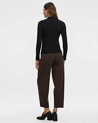 Long-Sleeve Mock-Neck Pullover