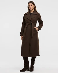 Faux-Wool Trench Coat