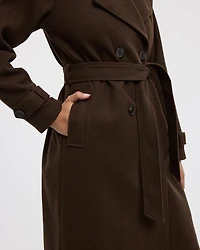 Faux-Wool Trench Coat