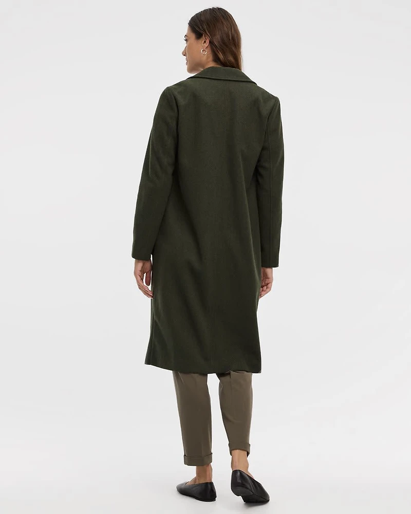 Long Coat with Two-Button Closure