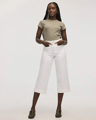 Wide-Leg High-Rise Cropped Jeans