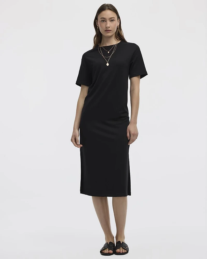 Crew-Neck Midi T-Shirt Dress