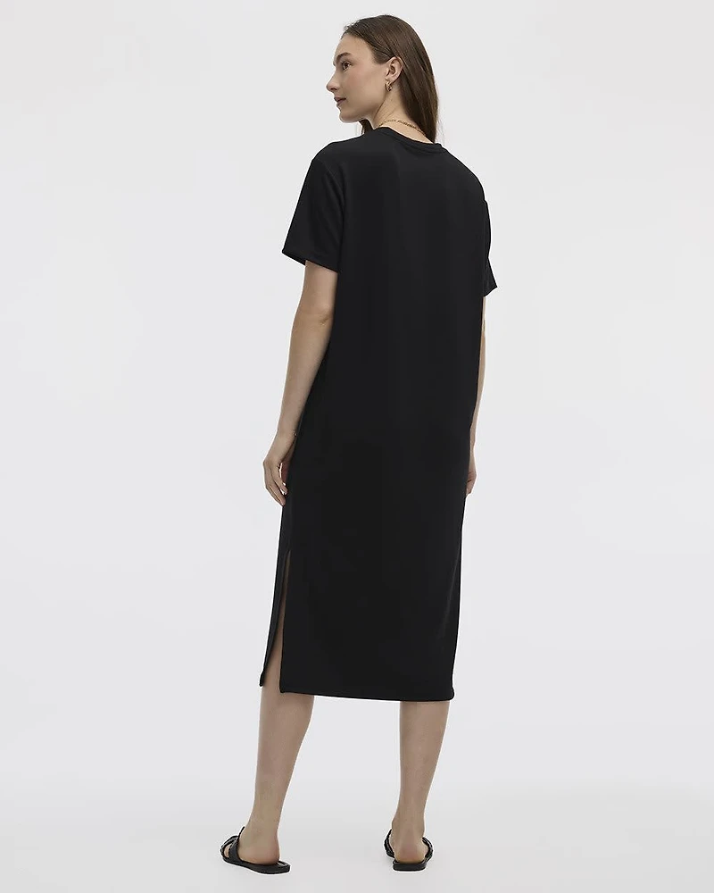 Crew-Neck Midi T-Shirt Dress