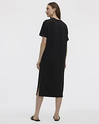 Crew-Neck Midi T-Shirt Dress
