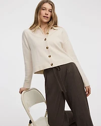 Cardigan polo à manches longues