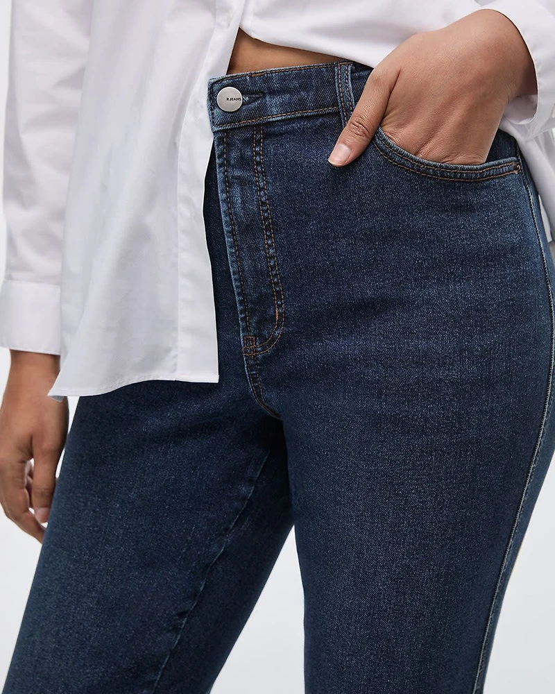 Jean taille haute à jambe étroite