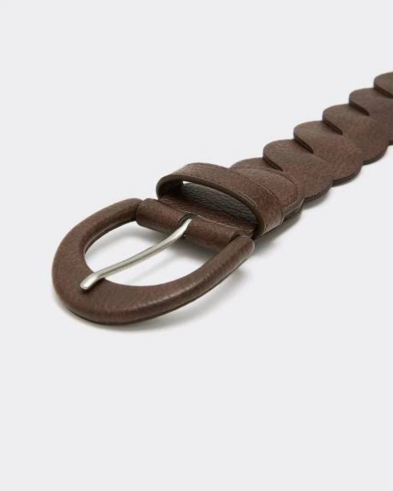 Ceinture torsadée en faux cuir