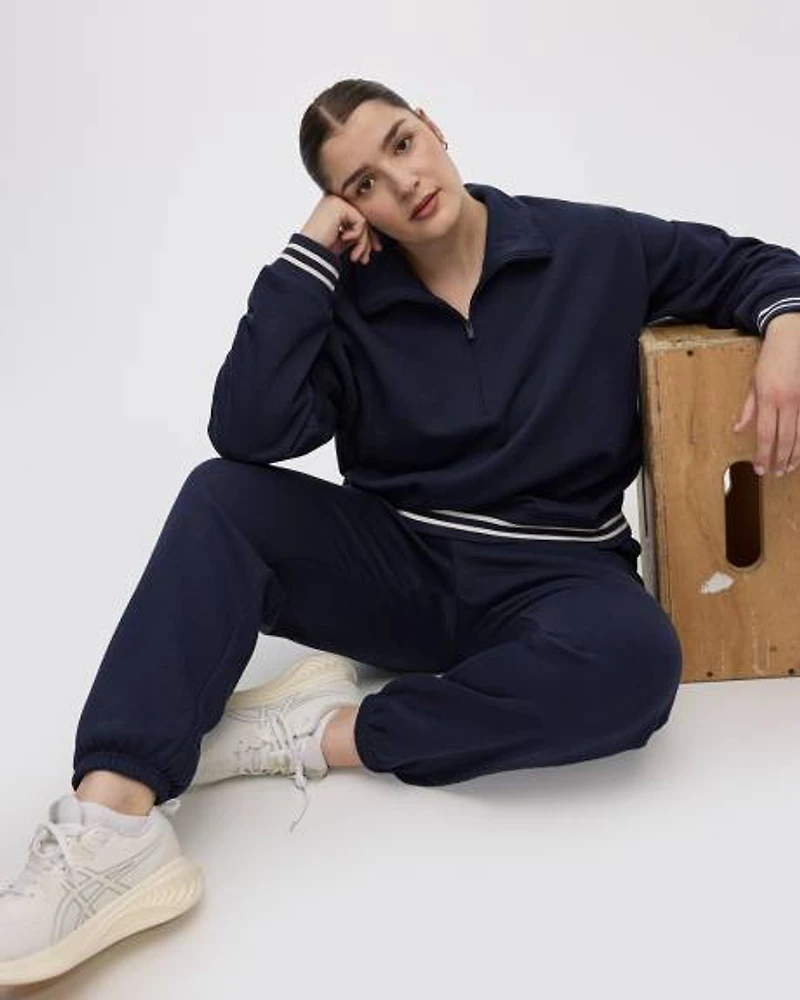 Pull à demi-zip