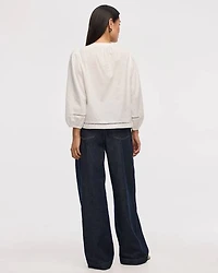 Blouse with Fagoted Details