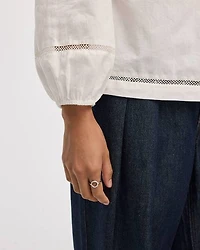 Blouse with Fagoted Details