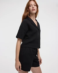 Waffled Short-Sleeve Shirt