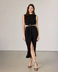 Sleeveless Bodycon Maxi Dress with Cut-Out Details