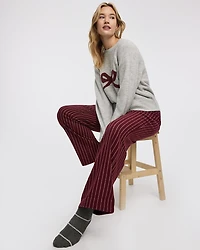 Pantalon de pyjama en flanelle à jambe droite