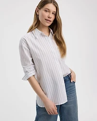 Chemise rayée à manches longues