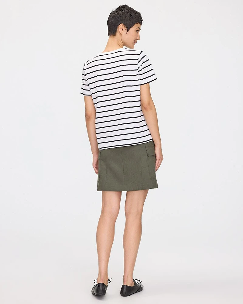 Striped Boyfriend Crew Neck T-Shirt