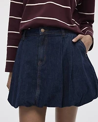 Minijupe ballon en denim