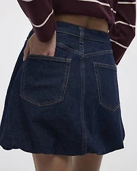 Minijupe ballon en denim