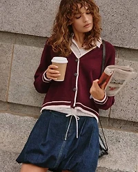 Denim Bubble Miniskirt
