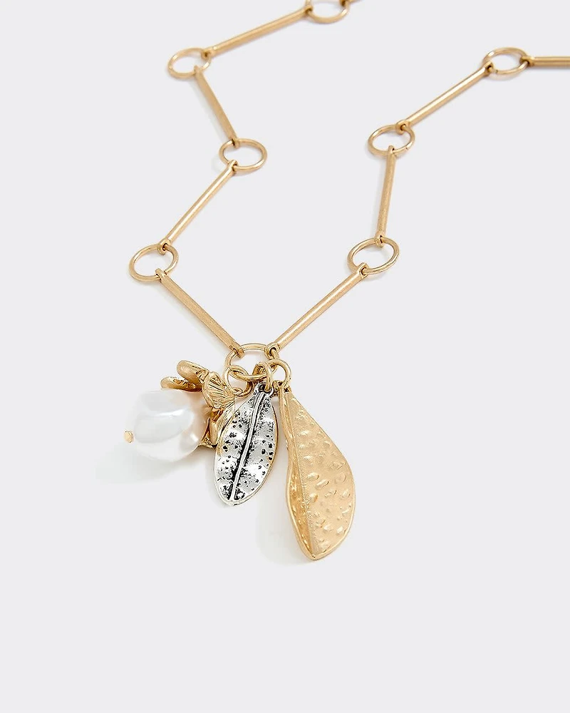 Y Necklace with Charms