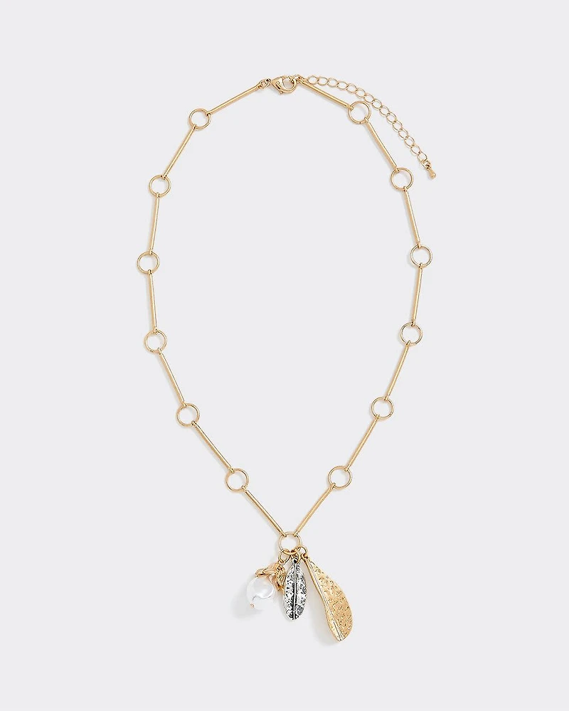 Y Necklace with Charms