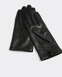 Tech-Friendly Leather Gloves
