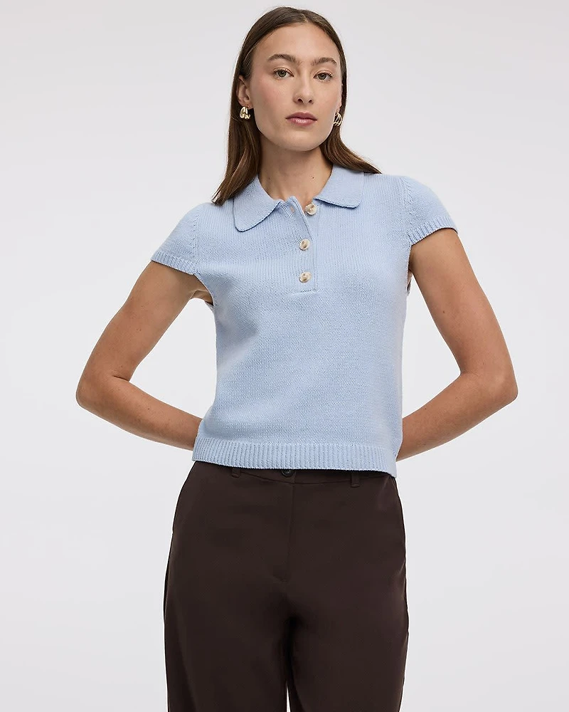 Cap-Sleeve Polo