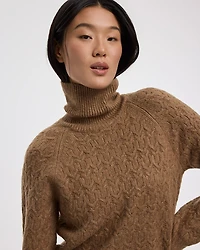 Long-Balloon-Sleeve Mock-Neck Sweater