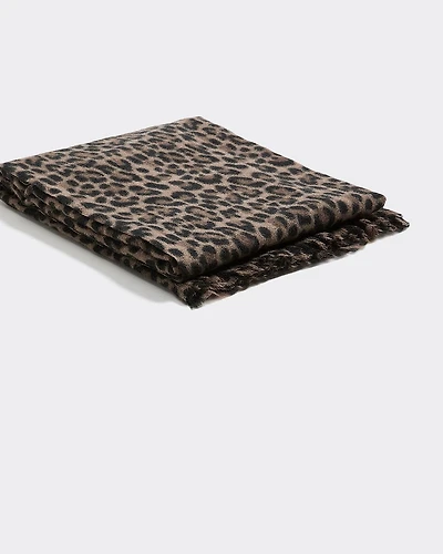 Leopard-Print Blanket Scarf