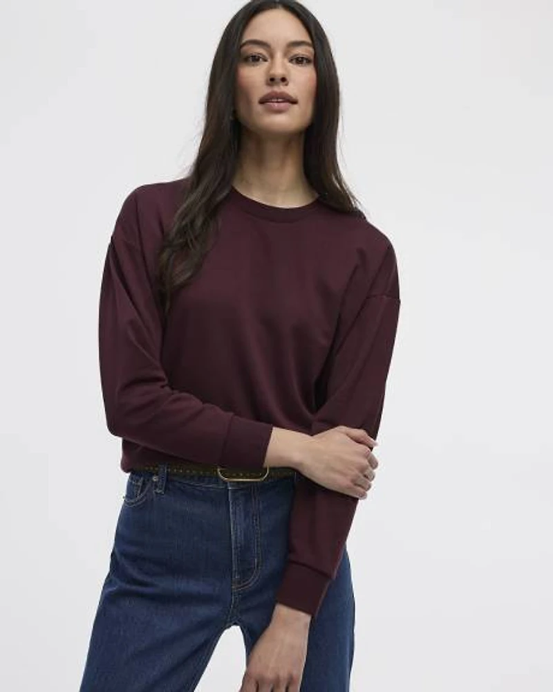 Long-Sleeve Crew-Neck Sweatshirt