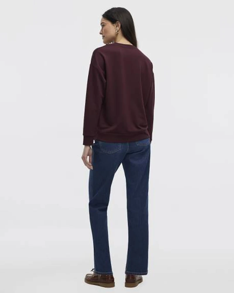 Long-Sleeve Crew-Neck Sweatshirt