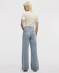 Wide-Leg High-Rise Jean with Patch Pockets