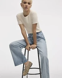 Wide-Leg High-Rise Jean with Patch Pockets