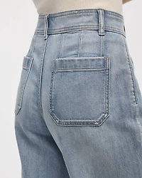 Wide-Leg High-Rise Jean with Patch Pockets