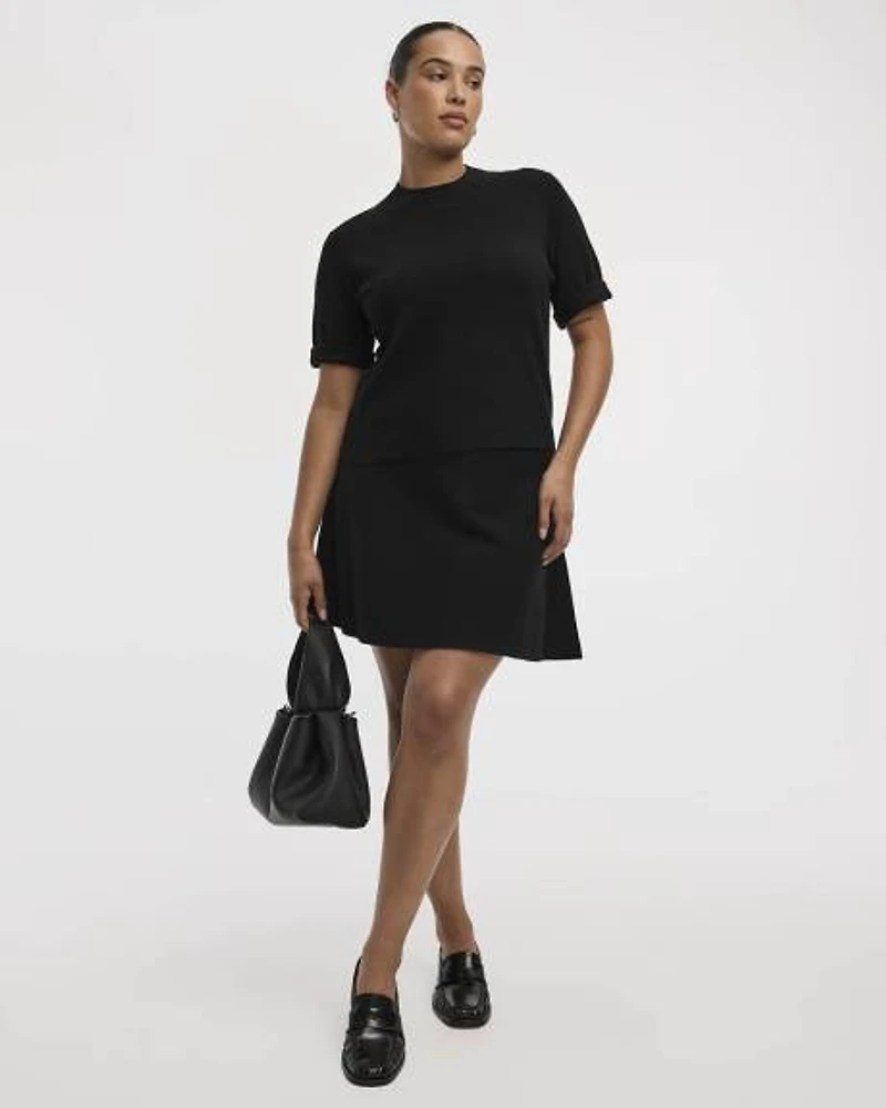 Mini Skirt with Elastic Waistband
