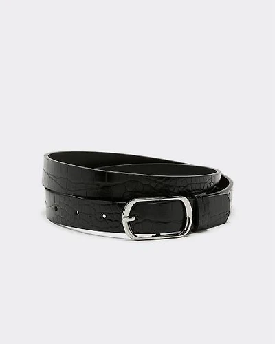 Ceinture en faux cuir de crocodile
