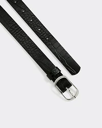 Ceinture en faux cuir de crocodile