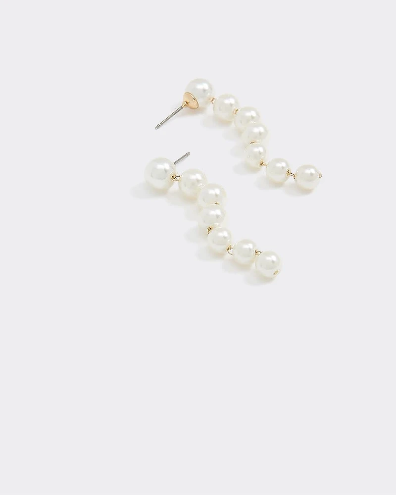 Linear Pearl Earrings