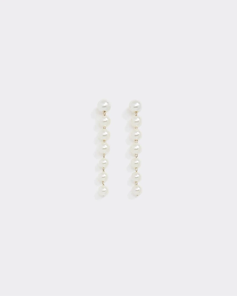 Linear Pearl Earrings