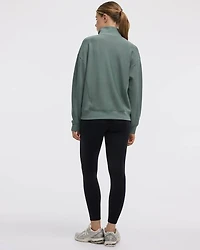 Pull à manches longues col montant demi-zip